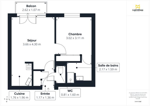 Courbevoie - Appartement 2 pièces - 36m² avec balcon - Avenue De L'Arche, Courbevoie