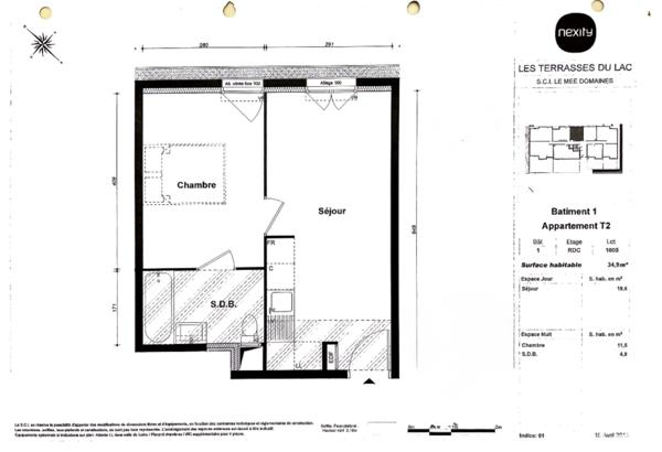 Appartement à vendre 2 pièces 35 m² Le Mée-sur-Seine