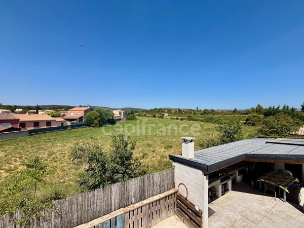 POUSSAN(34), À VENDRE MAISON RÉNOVÉE P4, SURFACE TOTALE 168 m2, TERRAIN 552 m2, GARAGE, PISCINE, SECTEUR CALME