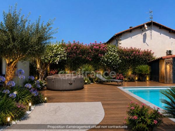POUSSAN(34), À VENDRE MAISON RÉNOVÉE P4, SURFACE TOTALE 168 m2, TERRAIN 552 m2, GARAGE, PISCINE, SECTEUR CALME