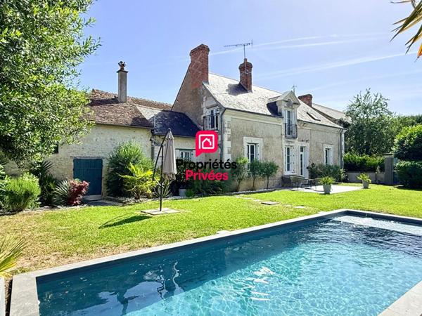 Maison en Pierre - ENTRE CHINON et L'ÎLE BOUCHARD - 140 m2 - Piscine - Jardin