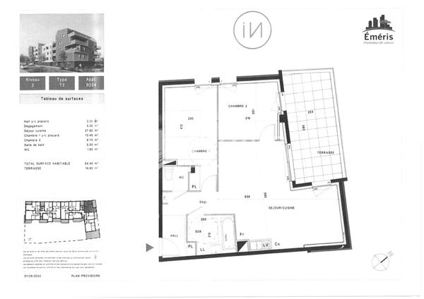 Appartement · Location St Jean De Vedas (34430) 3 pièces · 64m²