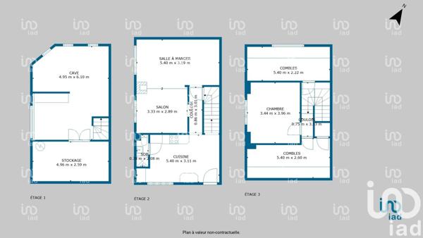 Maison 3 pièces de 65 m² à Donzy (58220)
