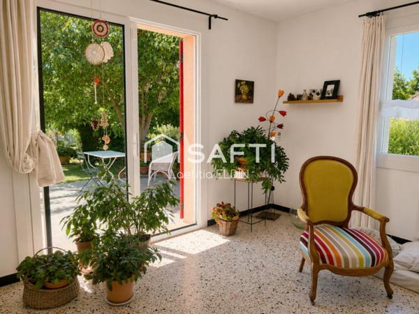 Maison plain-pied jardin bucolique calme Montfavet