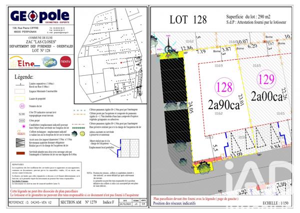 Terrain à vendre 290 m² Elne