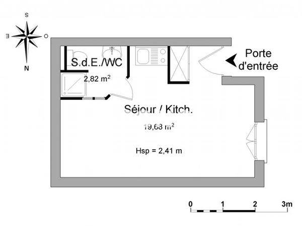 Location Studio 22.5 m² - 23 AVENUE FRANCOIS VERDIER Albi 81000