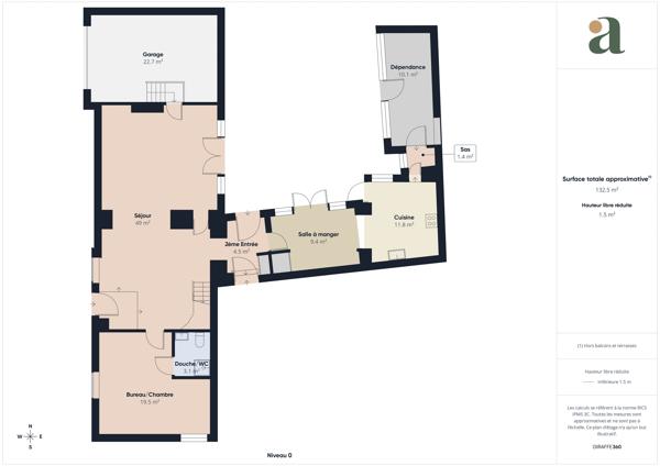Maison aux volumes généreux 5 chambres et 1 bureau Beau jardin arboré sans vis-à-vis Garage Zola