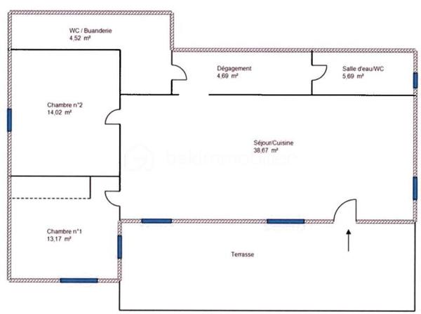 Appartement de 80,76 m²