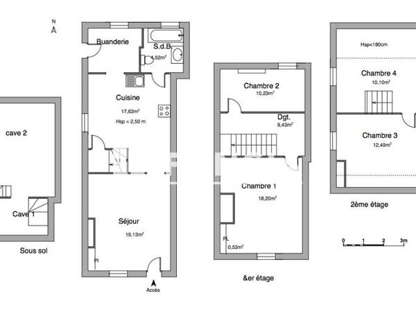 Location Maison 5 pièces 107.86 m² - 5 BIS ROUTE DE LA FORET Monctcy Notre Dame 08090