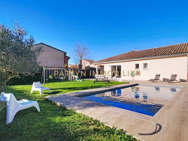 Genay (69730) Maison 4 chambres récente de plain-pied avec piscine et garage à Civrieux (01390)