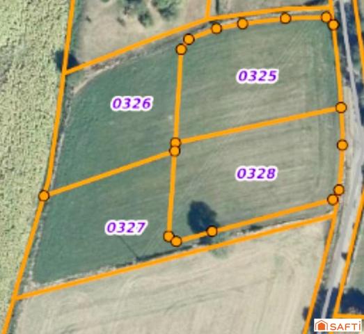 4 parcelles de terrains à bâtir de 2500 m2 chacun