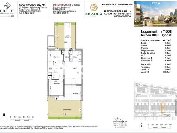 À vendre Appartement 3 pièces 62 m² - Avignon 84000