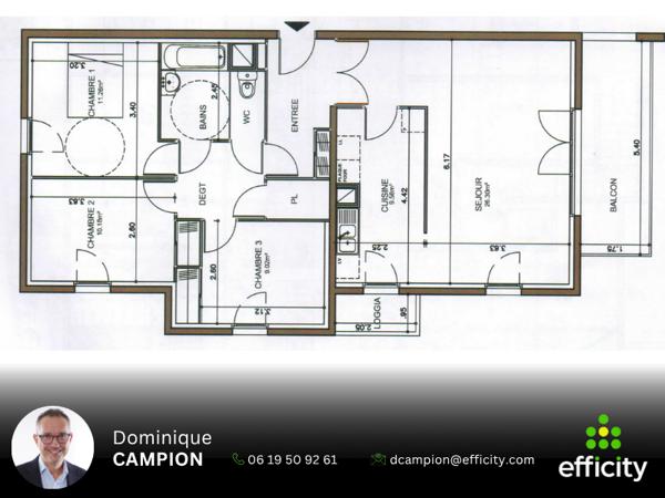 Appartement 4 pièces - 84 m²