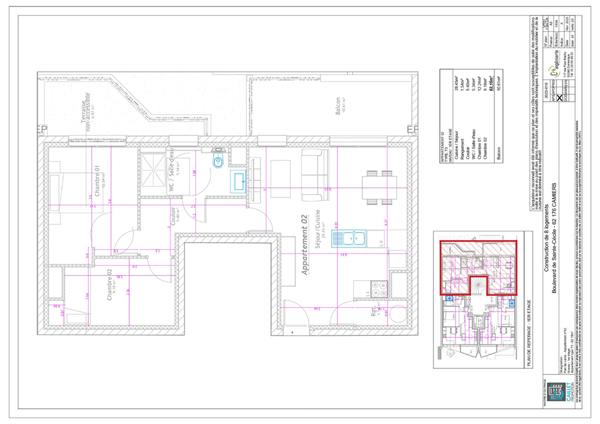 Appartement Sainte Cecile 2 pièces + cabine 62.15m²