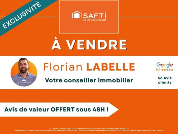 Spacieuse villa F5 de 140 m2 habitable à rénover