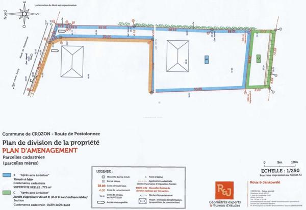 En exclusivité, AGENCE AXO vous propose ce : Terrain à bâtir de 773 m²  Vue mer & exposition plein sud à Postolonnec en vente interactive*.