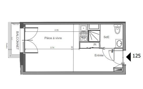 Appartement à vendre    1 pièce • 21,89 m2 Saint-Jean-de-la-Ruelle