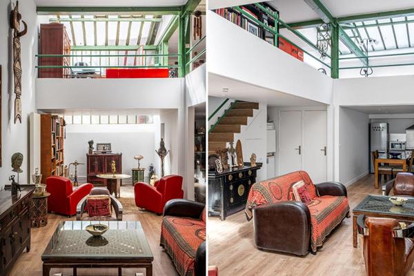 Loft à l’esprit atelier en arrière cour d’un ancien bâtiment industriel