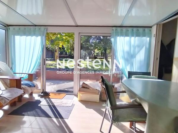 Maison de ville plain-pied à Boiscommun 5 pièces 92 m2 - 3 chambres - Véranda 15 m2- Garage - Jardin 630 m2