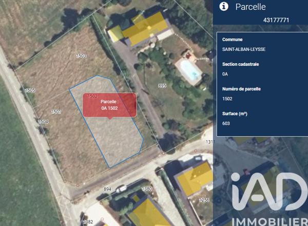 Terrain à vendre 603 m² Saint-Alban-Leysse