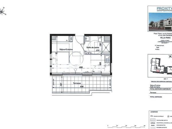 Location Studio 24.67 m² - 4 RUE DU MARECHAL JOFFRE Loos 59120