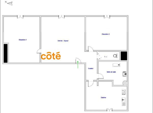 Vente Appartement54 m² - 3 Pièces - AUBERVILLIERS (93300)