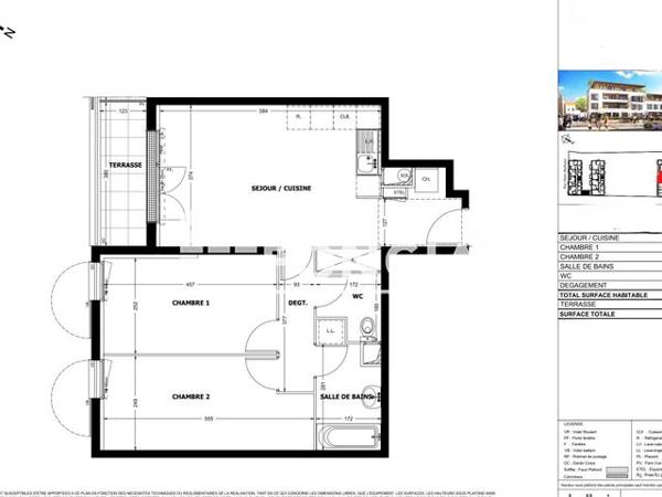 Location Appartement 3 pièces 62.04 m² - RESIDENCE L'ALLEE DES LETTRES Montfermeil 93370