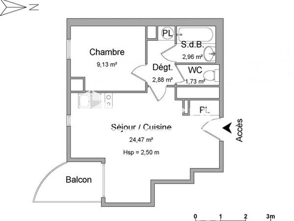 Location Appartement 2 pièces 45 m² - 4 RUE FLEURANCEAU Bruges 33520