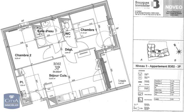 Appartement à louer 3 pièces 58.25m²