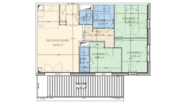 Appartement à vendre 4 pièces 76 m² Bormes-les-Mimosas