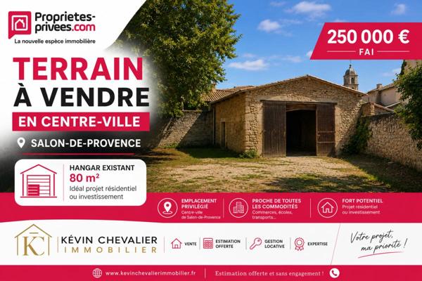 Salon-de-Provence Centre Hangar à rénover sur terrain constructible de 435 m²