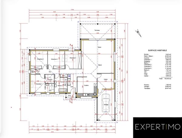Montauban (82000) Maison contemporaine au sud de Montauban