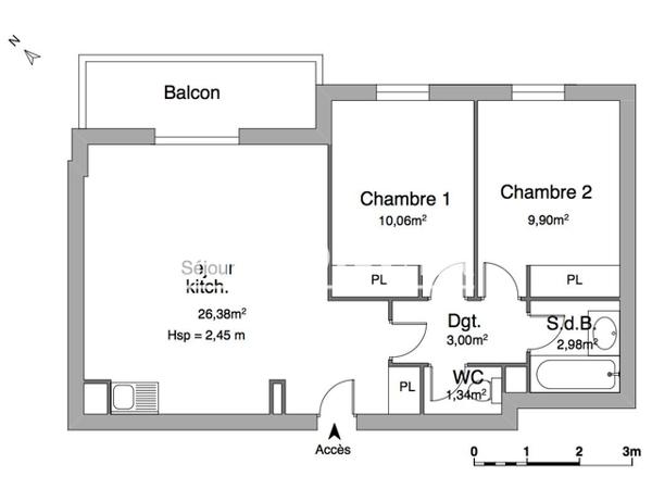 Location Appartement 3 pièces 53.66 m² - 5 RUE DU CHANOINE GABEN Albi 81000
