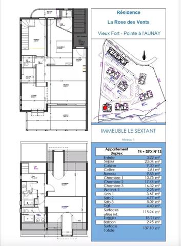 971-Magnifique Appartement T4 135m2 – Vue mer sur Archipel des Saintes et marie Galante !
