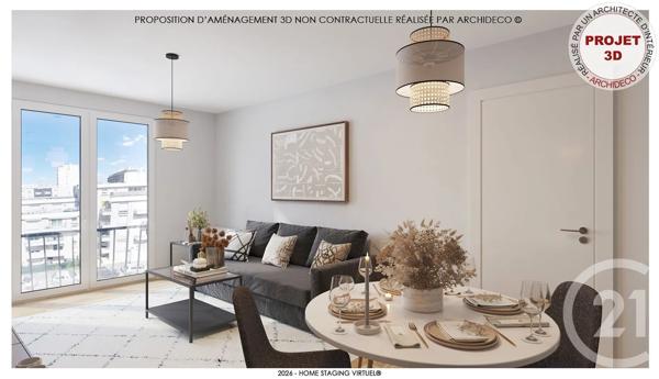Appartement à vendre  2 pièces - 42,70 m 2   EPINAY SUR SEINE  - 93