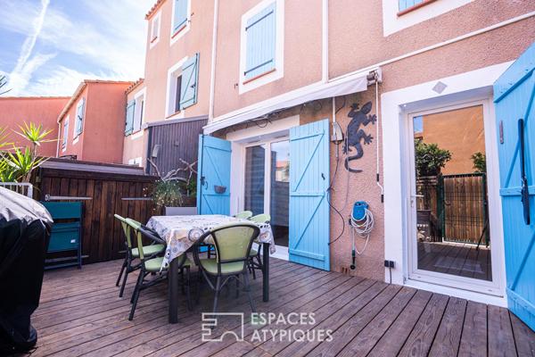 Maison de résidence avec terrasse, proche des plages