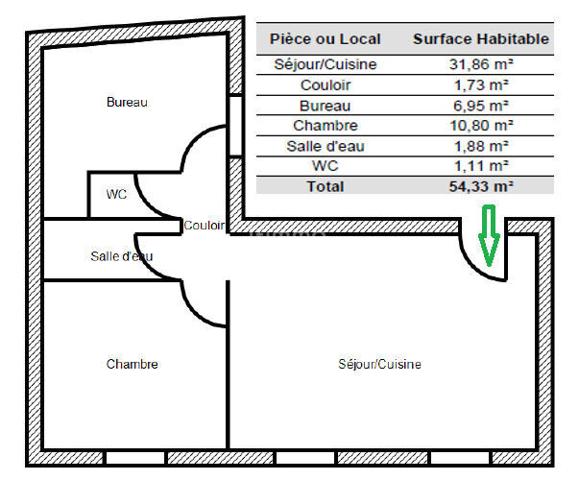 Montpellier centre - T3 charme de 54 m²