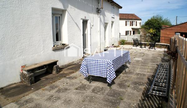 Maison en pierre de plain pied 3 chambres, garage terrain