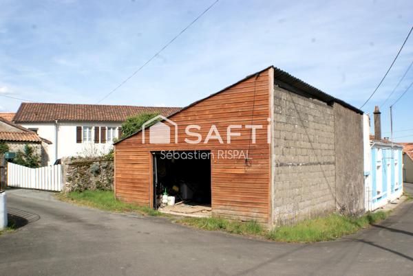 Maison en pierre de plain pied 3 chambres, garage terrain