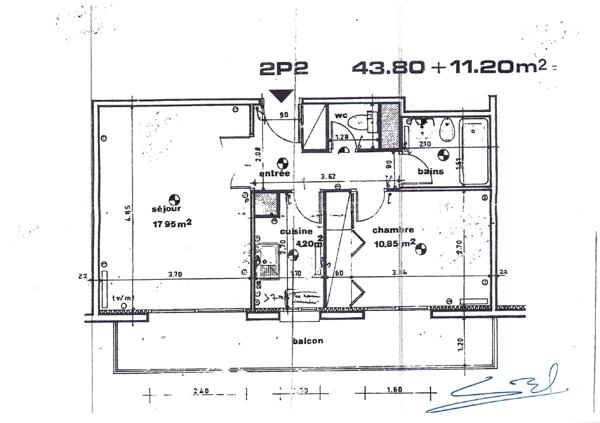ISSY LES MOULINEAUX - VENDU LOUÉ - QUARTIER LA FERME - Appartement 2 pièces 43,11 m² avec parking cave et balcon