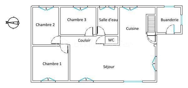 Maison ancienne de 82 m²