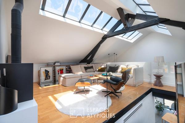 Loft en duplex avec patio et terrasse