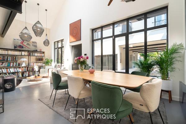Loft en duplex avec patio et terrasse