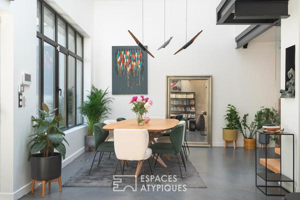 Loft en duplex avec patio et terrasse