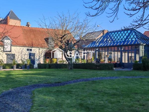 Propriété d’exception – 305 m² habitables – 2 logements – 11 garages – Terrain constructible – Abbeville