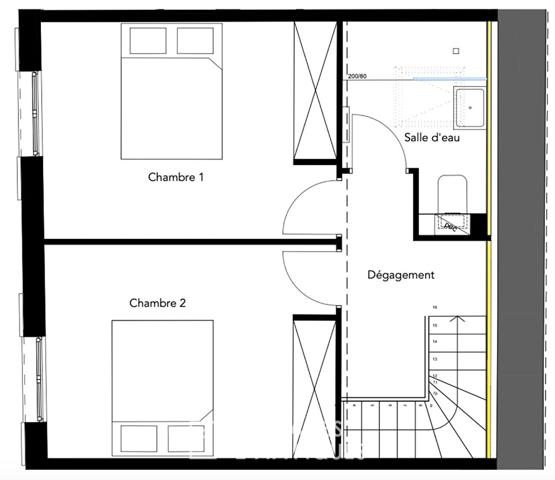 Duplex en rez-de-jardin