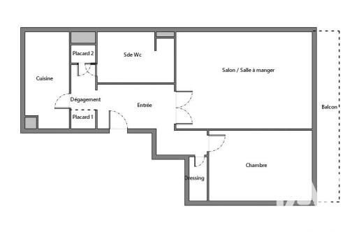 Appartement à vendre 2 pièces 52,36 m² Chevilly-Larue