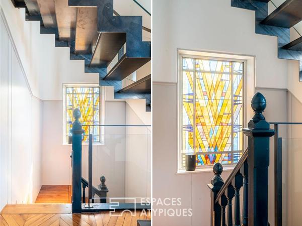 Meulière avec extension contemporaine et jardin
