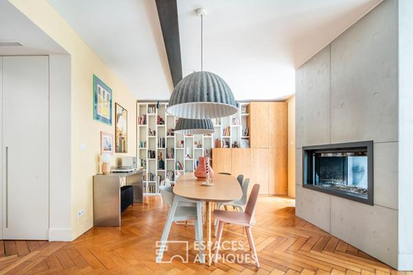 Meulière avec extension contemporaine et jardin
