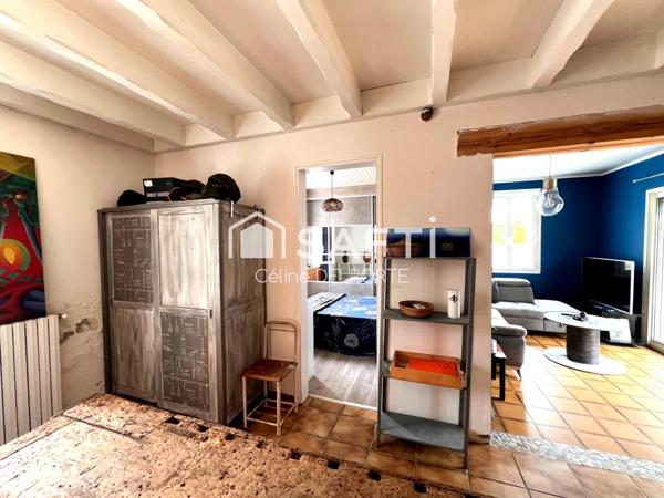Maison 3 pièces avec grange et jardin